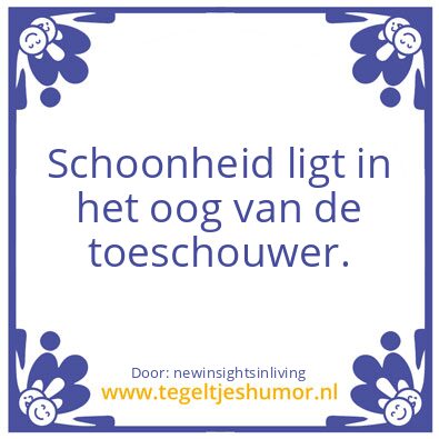Tegeltje: Beauty