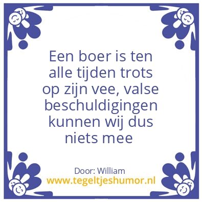 Tegeltje: boeren wijsheid