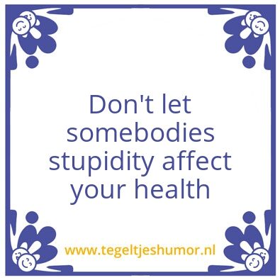 Tegeltje: health