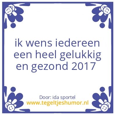 Tegeltje: happy  2017
