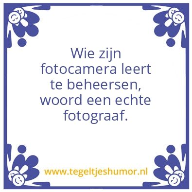 Tegeltje: Basis van fotografie