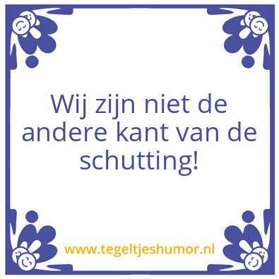Tegeltje: Schutting