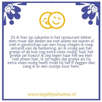 Tegeltje: Extra vlees