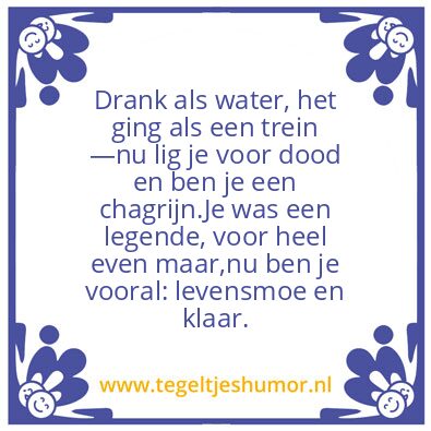 Tegeltje: Spijt