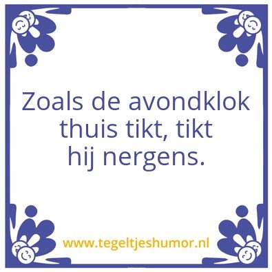 Tegeltje: Avondklok