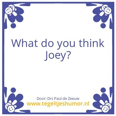 Tegeltje: Joey