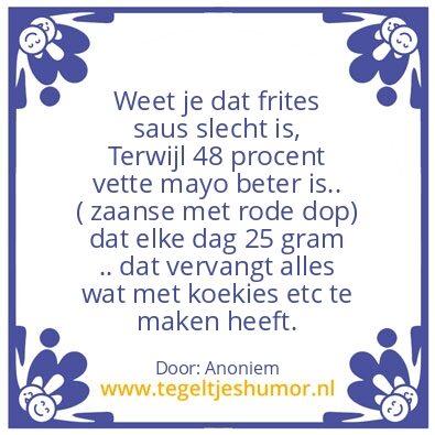 Tegeltje: Frites saus