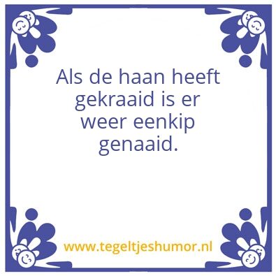 Tegeltje: De Kip en de Haan