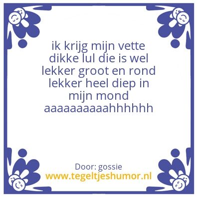 Tegeltje: pikkie