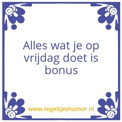 Tegeltje: Bonus