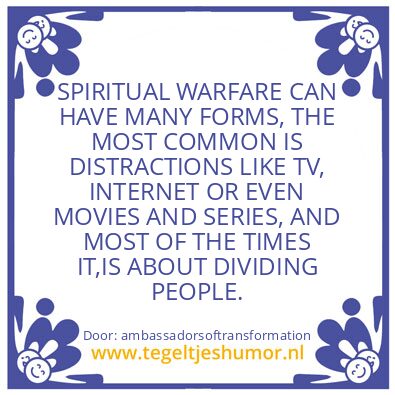 Tegeltje: Spiritual Warfare