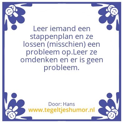 Tegeltje: Omdenken