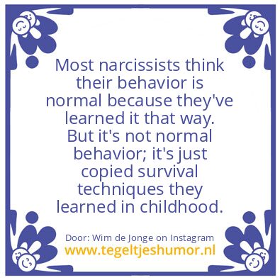 Tegeltje: Most narcissists 2