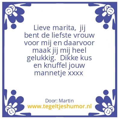 Tegeltje: Marita