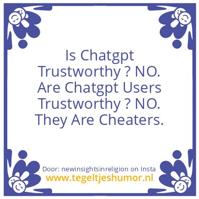 Tegeltje: Chatgpt