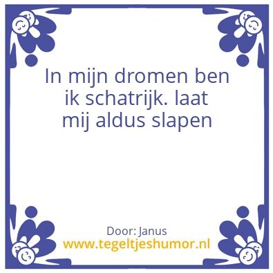Tegeltje: Slapen