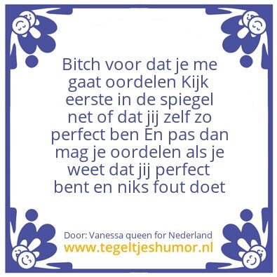 Tegeltje: Wie ben jij om te beoordelen?