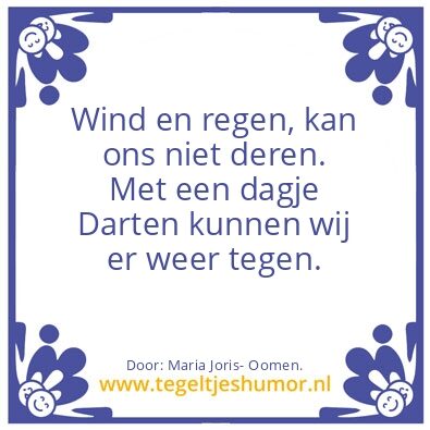Tegeltje: Darten