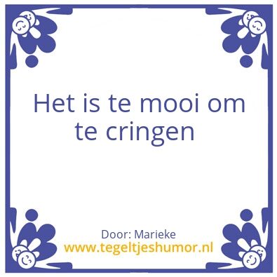 Tegeltje: Cringe