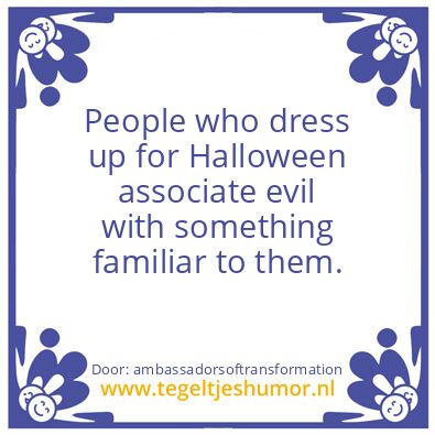 Tegeltje: The devil appeared