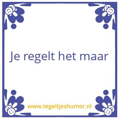 Tegeltje: piet