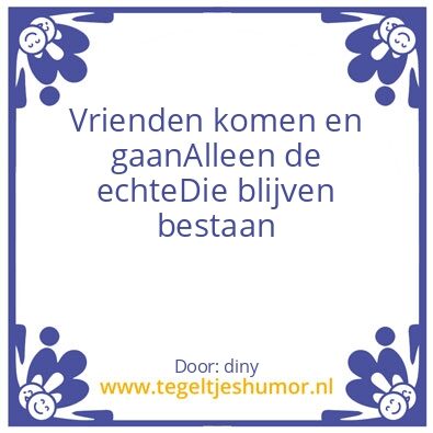 Tegeltje: vrienden