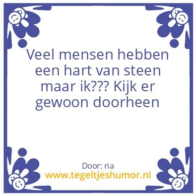 Tegeltje: ria