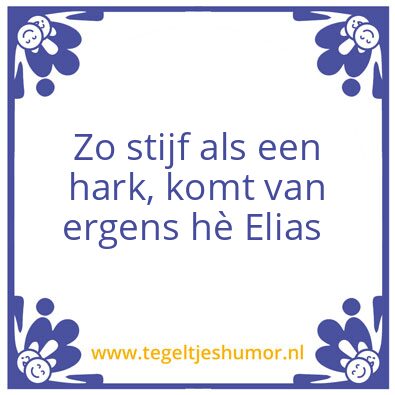 Tegeltje: Elias
