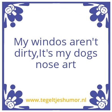 Tegeltje: Dog art