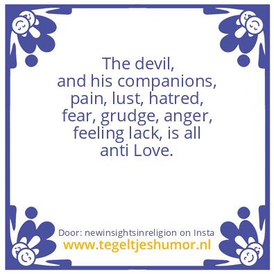Tegeltje: The devil, and his companions