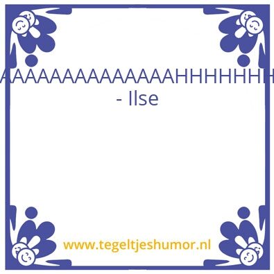 Tegeltje: DE AH