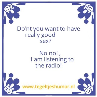Tegeltje: SEX?