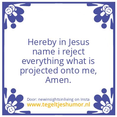 Tegeltje: In Jesus Name