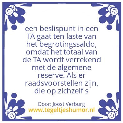 Tegeltje: AR versus Begrotingssaldo