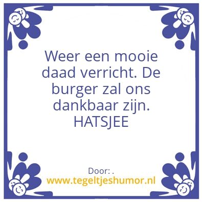 Tegeltje: .