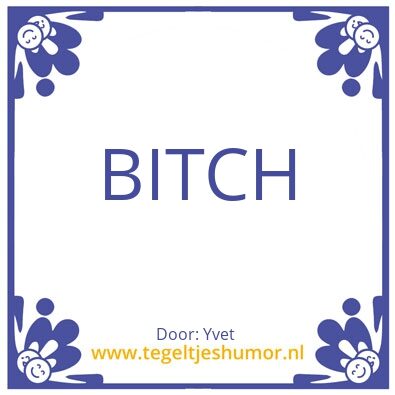 Tegeltje: …