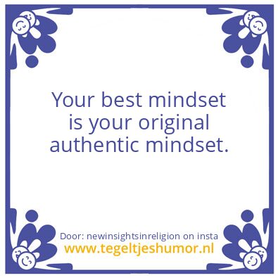 Tegeltje: your best mindset