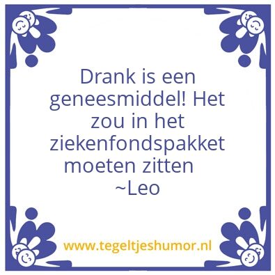 Tegeltje: Leo de Jager