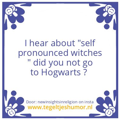Tegeltje: Hogwards..