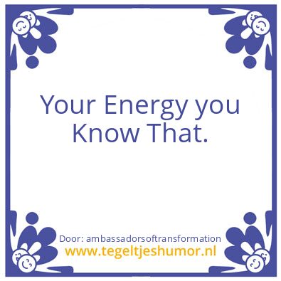 Tegeltje: Energy