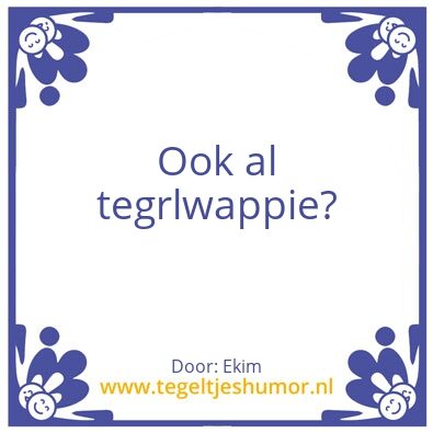Tegeltje: Wappie