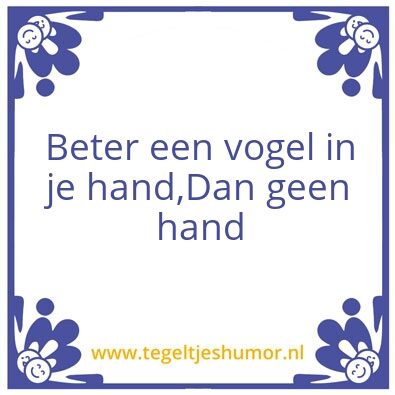 Tegeltje: Vogel