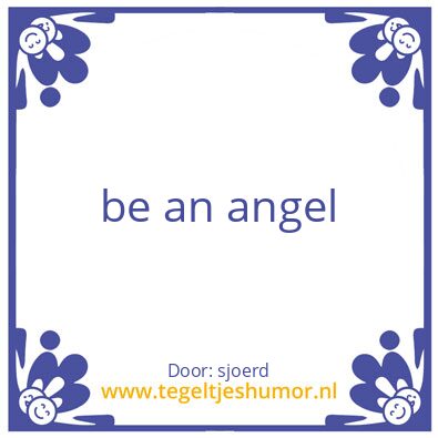 Tegeltje: angel