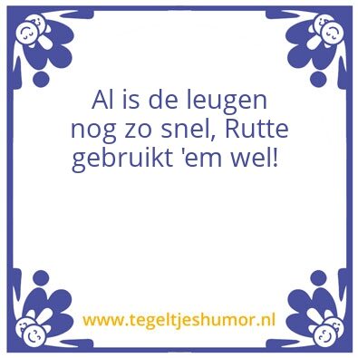 Tegeltje: Leugen