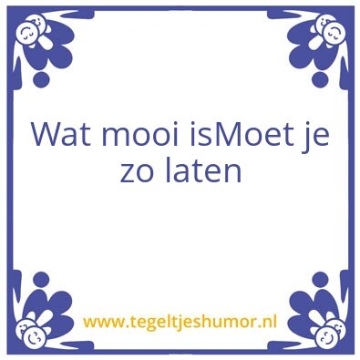 Tegeltje: Moou