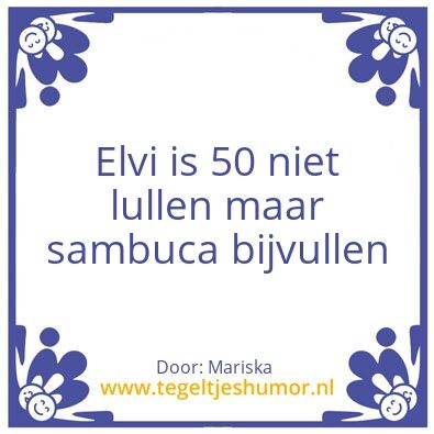 Tegeltje: Elvi’s tegel