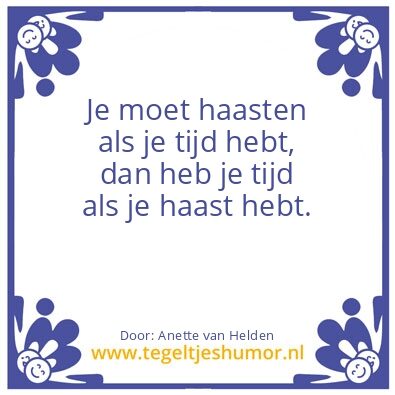 Tegeltje: Tijd