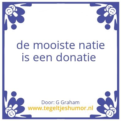 Tegeltje: sanquin