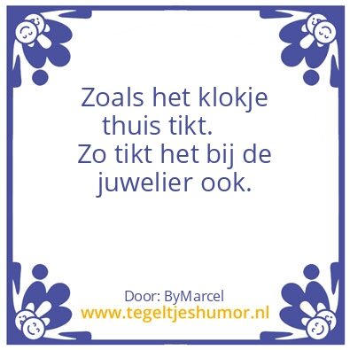 Tegeltje: Klokje