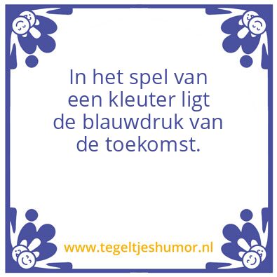 Tegeltje: kleuters